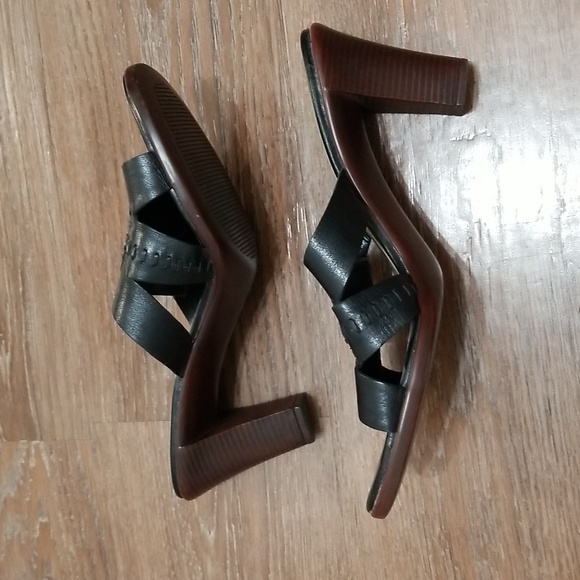 (10M) azaléia Leather Upper Heeled Sandals Coastal Vacation Resortwear Summer - Picture 4 of 10